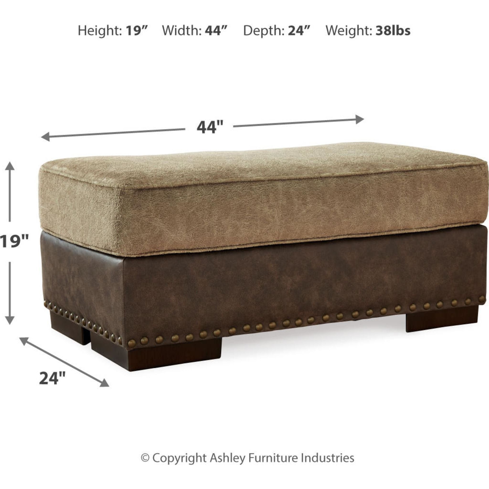 Pouf Alesbury - Chocolat