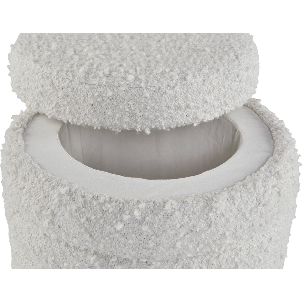 Pouf de rangement Duntler - Ivoire