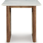 Table d'appoint Isanti - Marron clair/Blanc