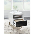 Table d'appoint Gardoni Chairside - Blanc/Noir