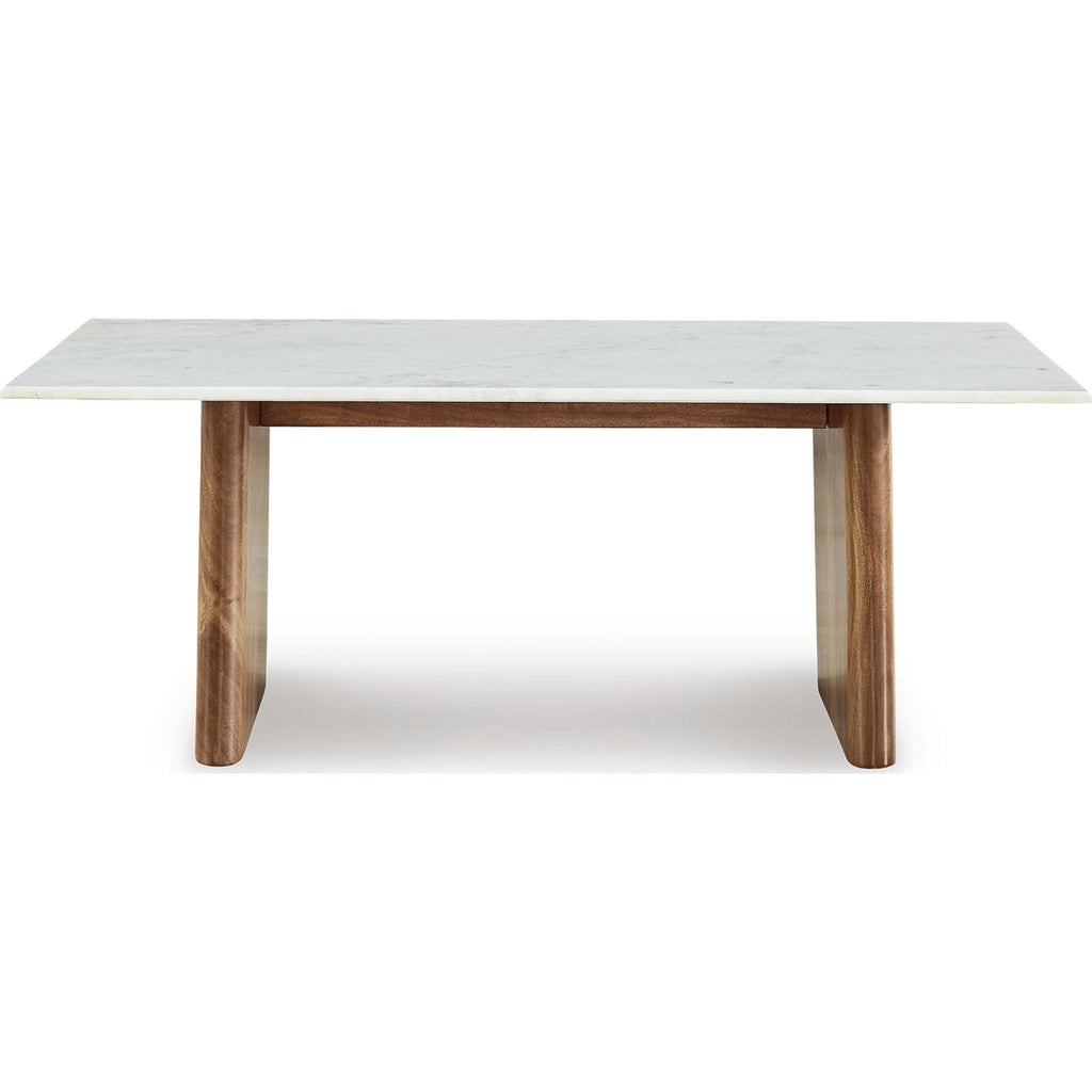 Table basse Isanti - Marron clair/Blanc