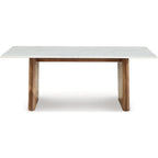 Table basse Isanti - Marron clair/Blanc