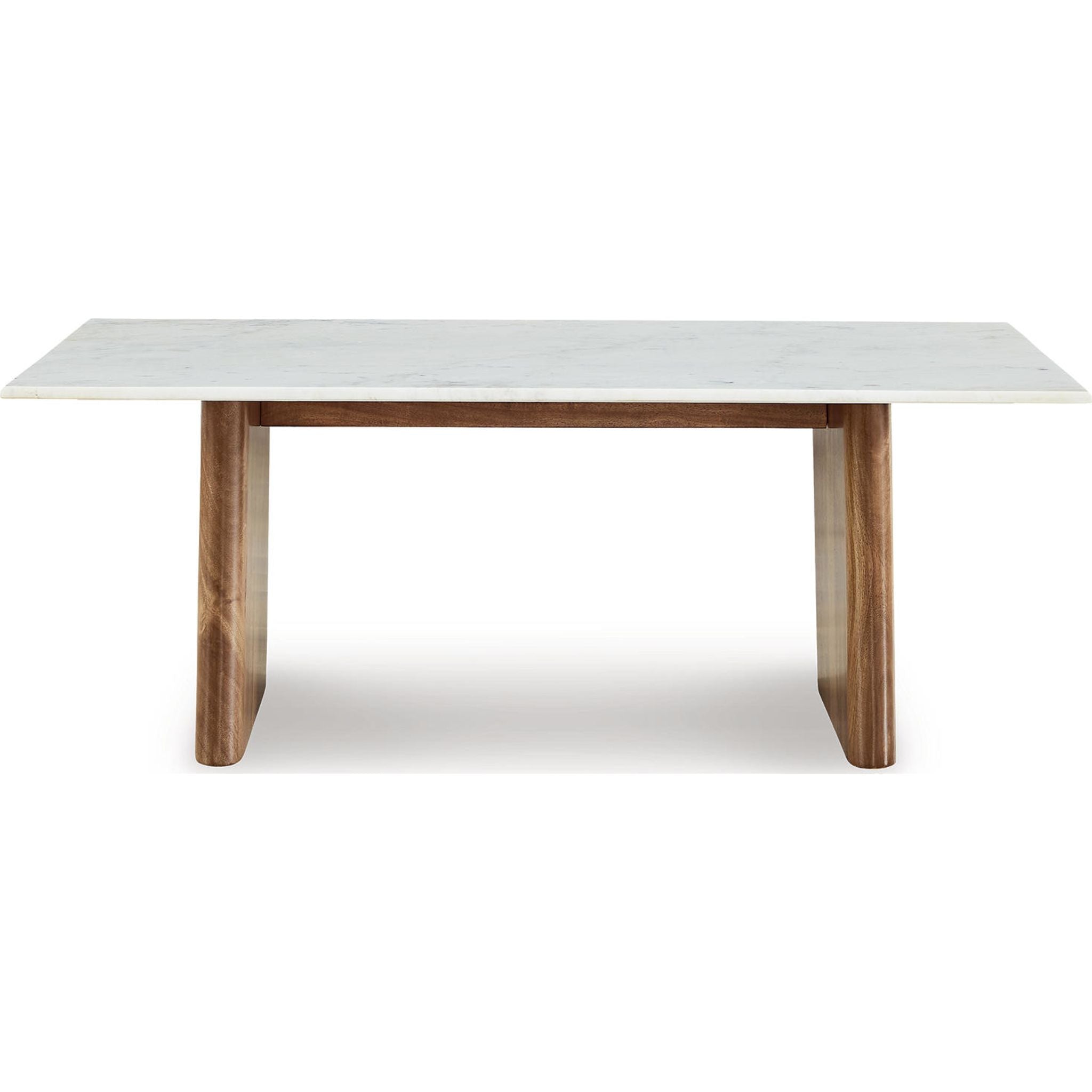 Table basse Isanti - Marron clair/Blanc