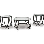 Lot de 3 tables Morgantown - Noires