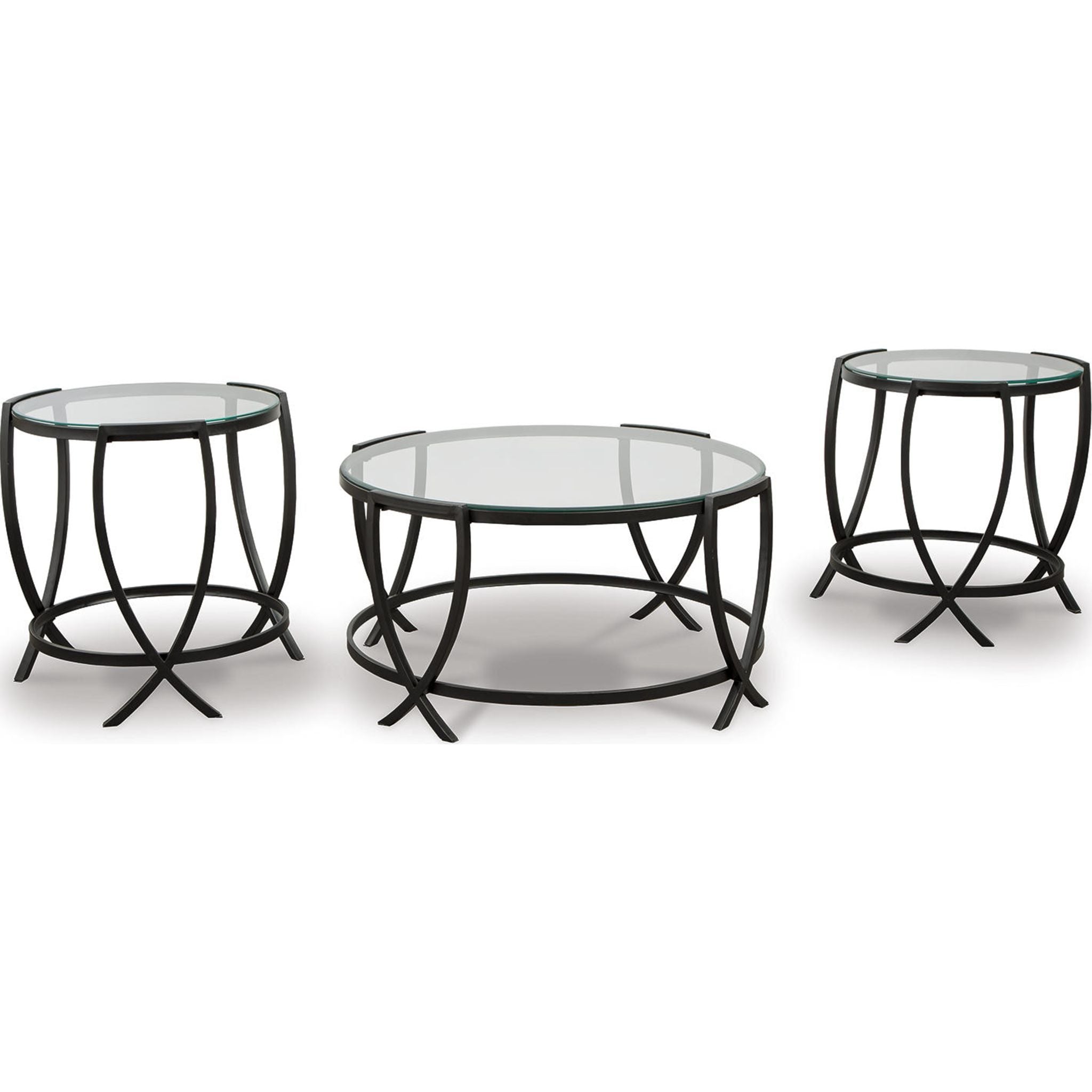 Lot de 3 tables Morgantown - Noires