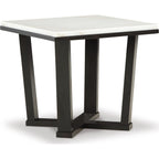 Table d'appoint Fostead - Blanc/Espresso
