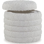 Pouf de rangement Duntler - Ivoire