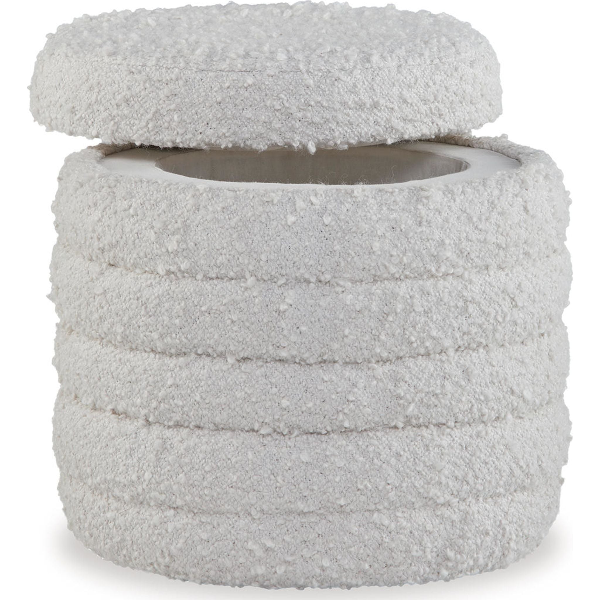 Pouf de rangement Duntler - Ivoire