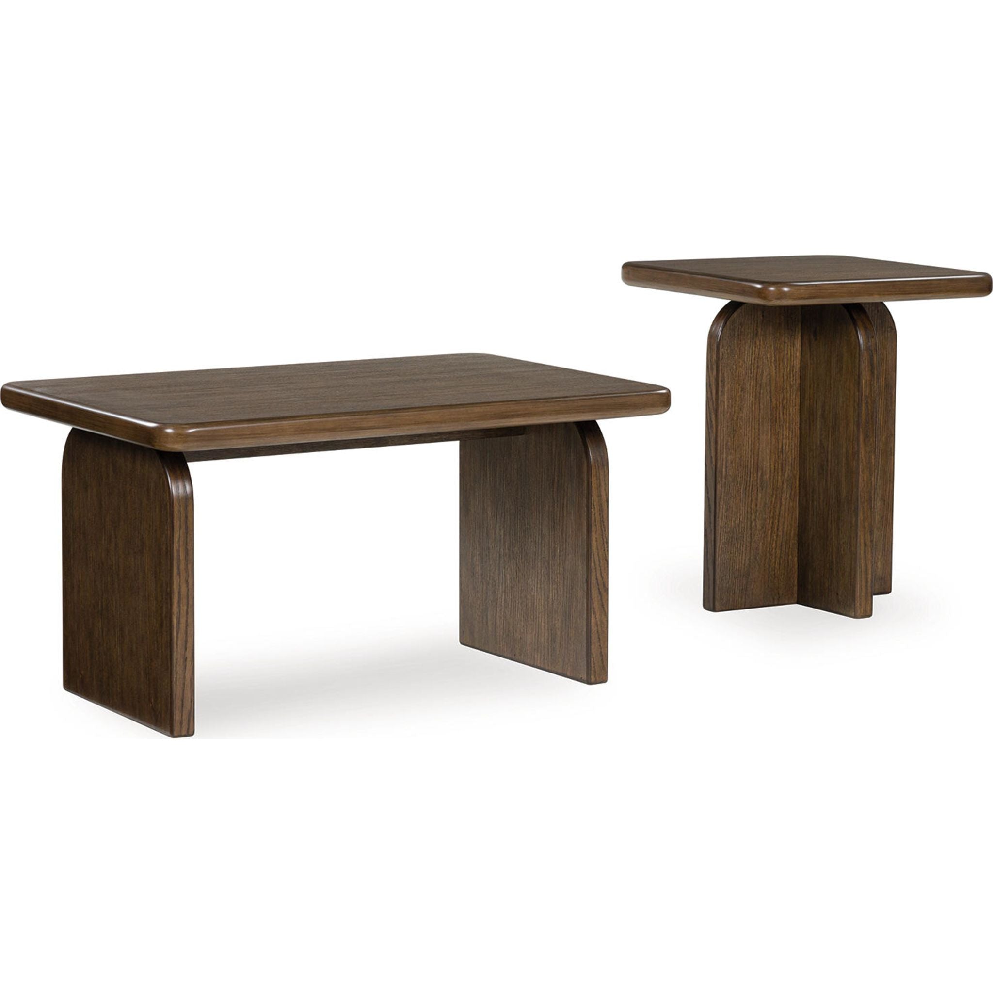 Lot de 2 tables Shawbeck - Brun moyen