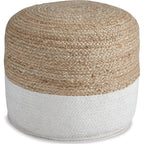 Pouf Sweed Valley - Naturel/Blanc