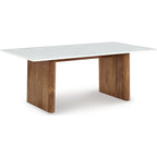 Table basse Isanti - Marron clair/Blanc