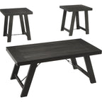 Lot de 3 tables Noorbrook - Noir/Étain