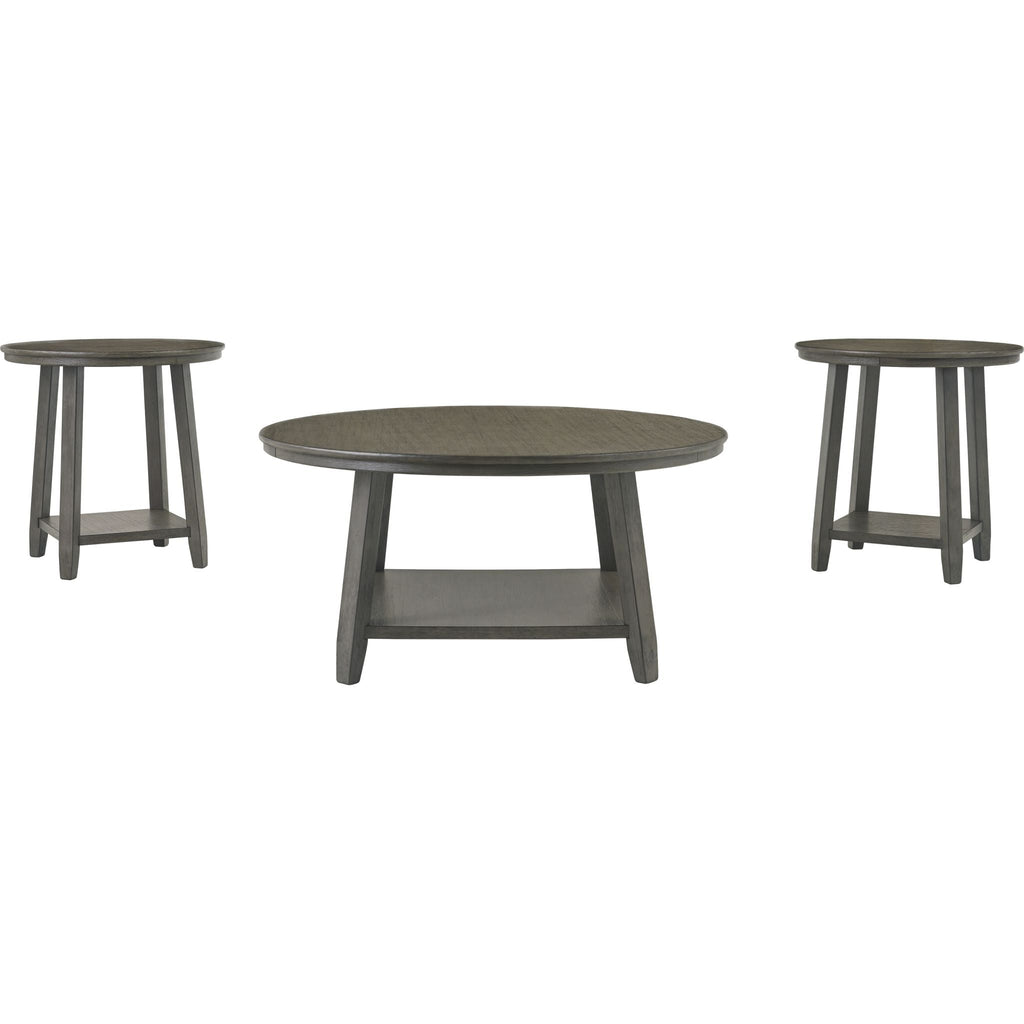Lot de 3 tables Caitbrook - Gris