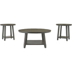 Lot de 3 tables Caitbrook - Gris