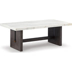 Table basse Burkhaus - Blanc/Brun foncé
