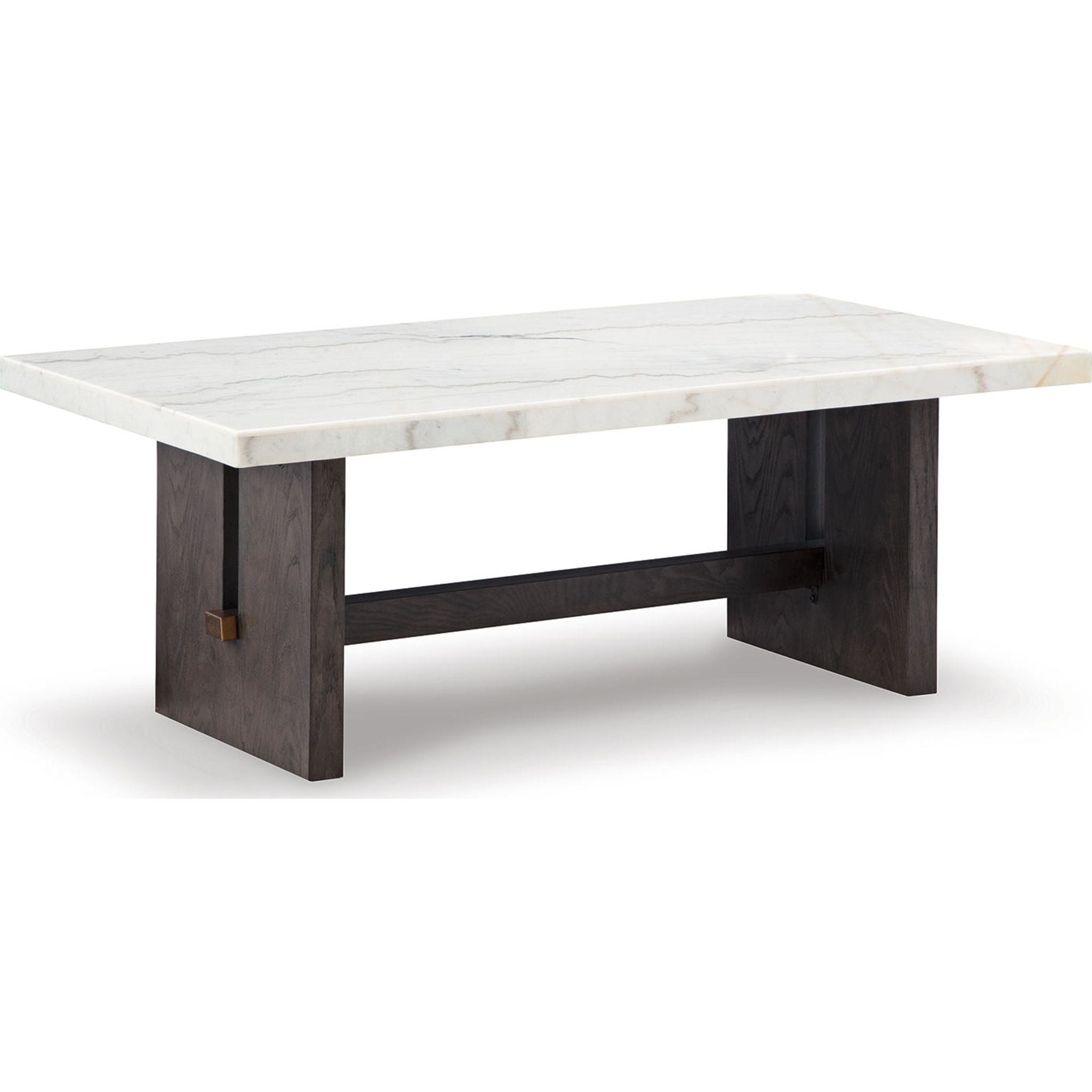 Table basse Burkhaus - Blanc/Brun foncé