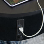 Table d'appoint Nedman avec haut-parleur intégré - Finition noire/dorée