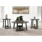 Lot de 3 tables Caitbrook - Gris