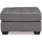 Pouf d'appoint surdimensionné Clairette Court - Alliage