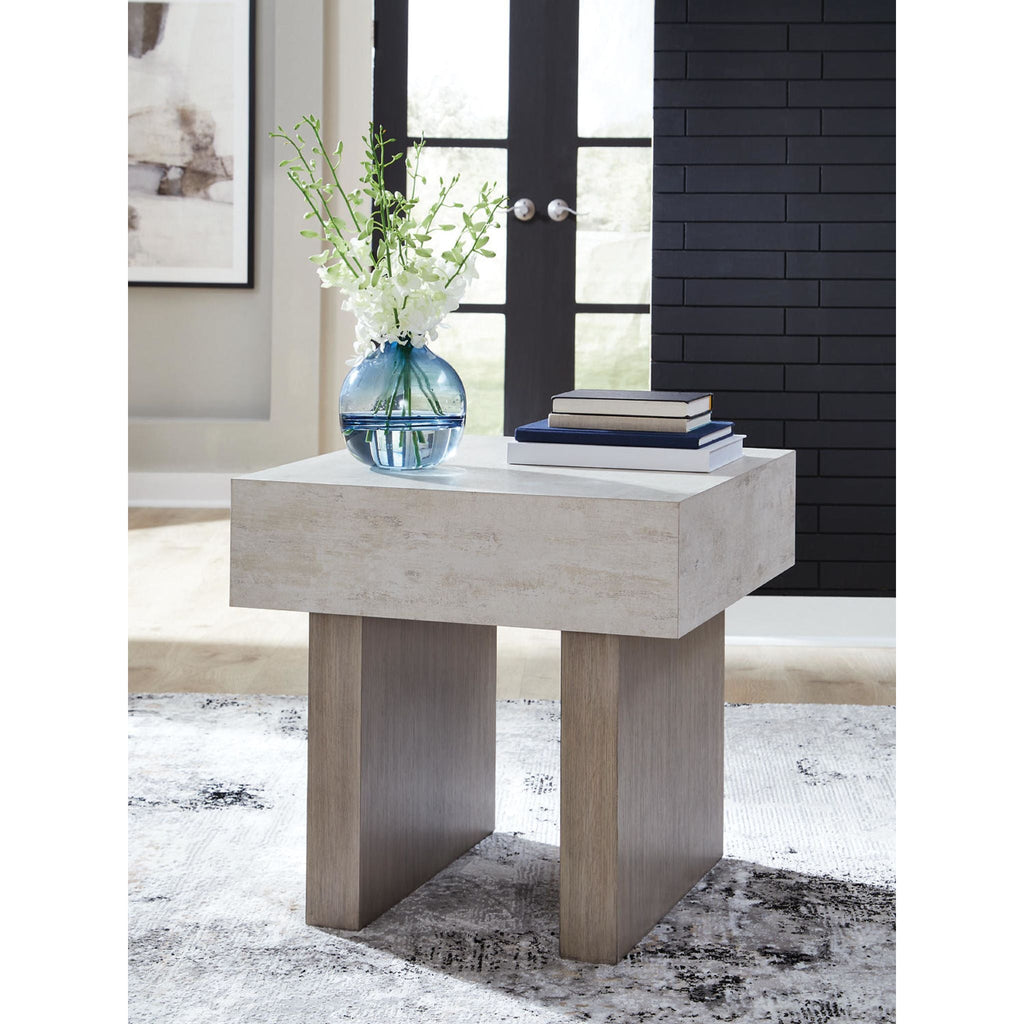 Table d'appoint Jorlaina - Brun gris clair