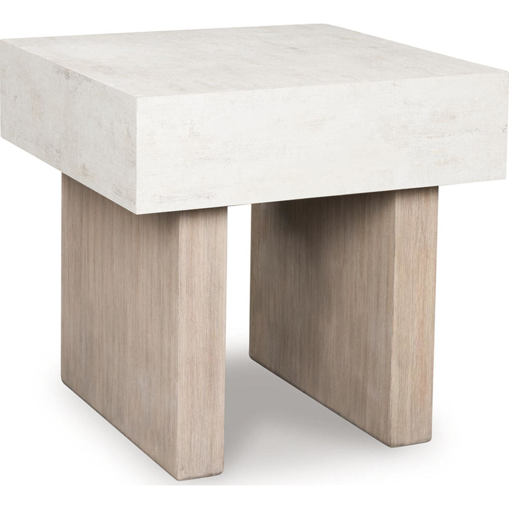 Table d'appoint Jorlaina - Brun gris clair