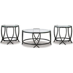 Lot de 3 tables Morgantown - Noires