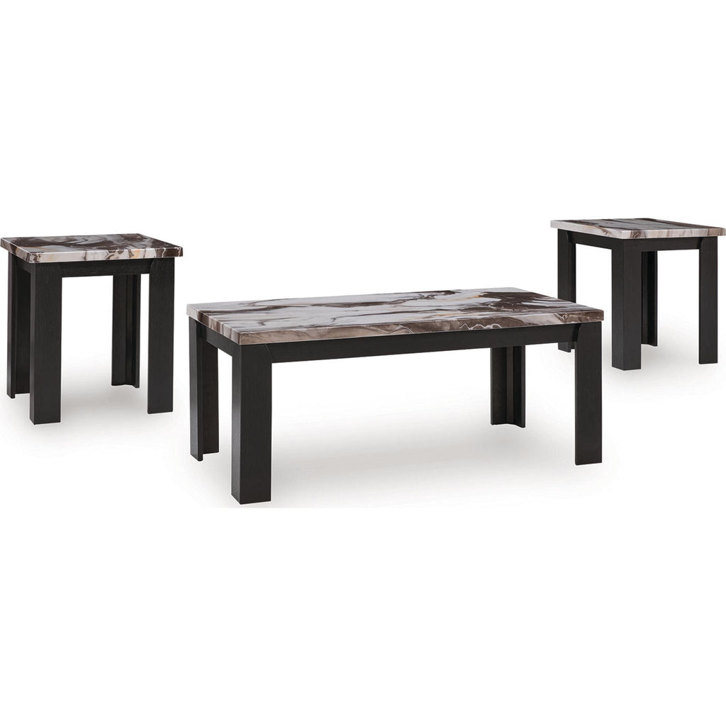 Lot de 3 tables Jazmore - Marron foncé