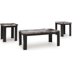 Lot de 3 tables Jazmore - Marron foncé