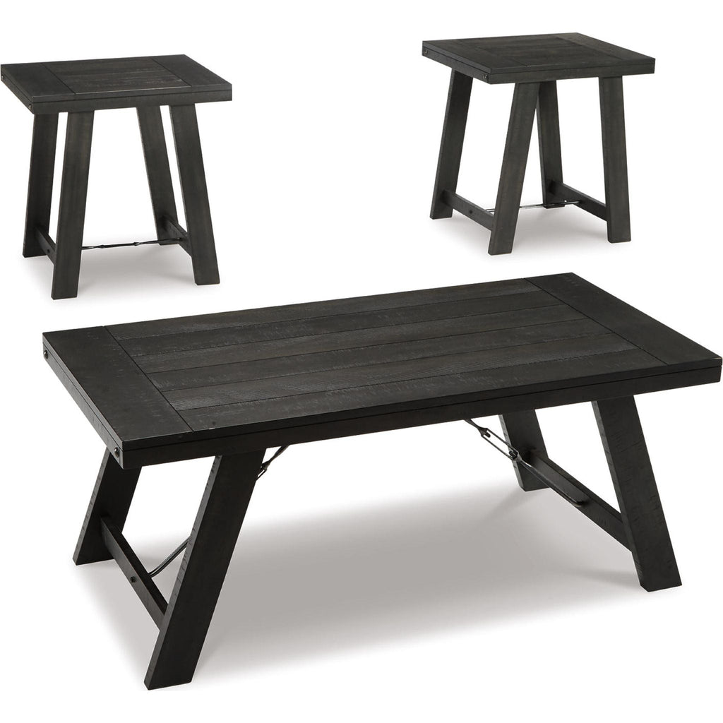 Lot de 3 tables Noorbrook - Noir/Étain