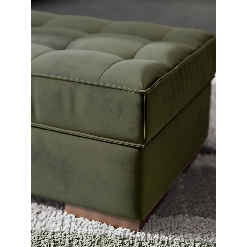 Pouf d'appoint surdimensionné Caspian-Town - Olive