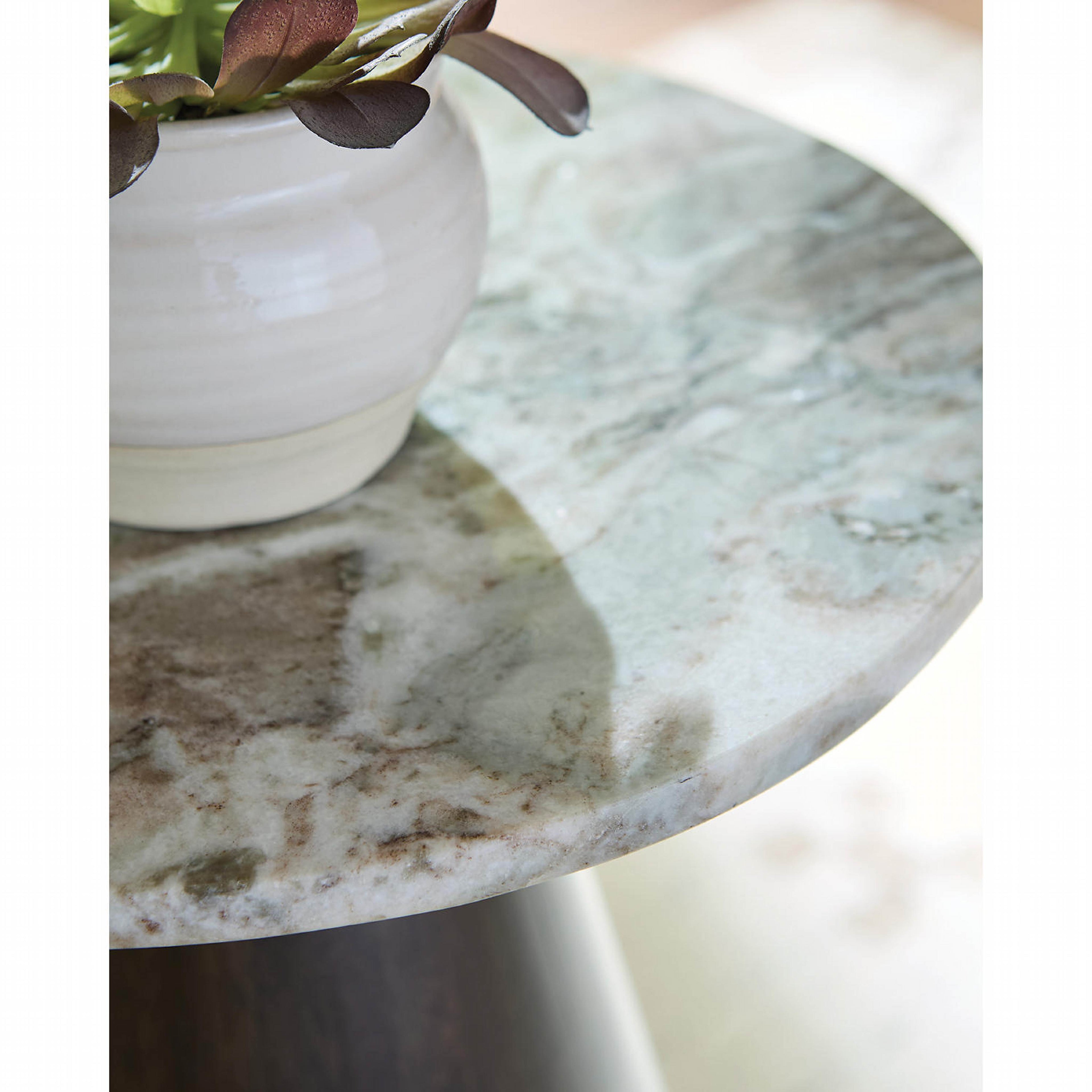 Table d'appoint Waltnor - Gris/Blanc/Brun