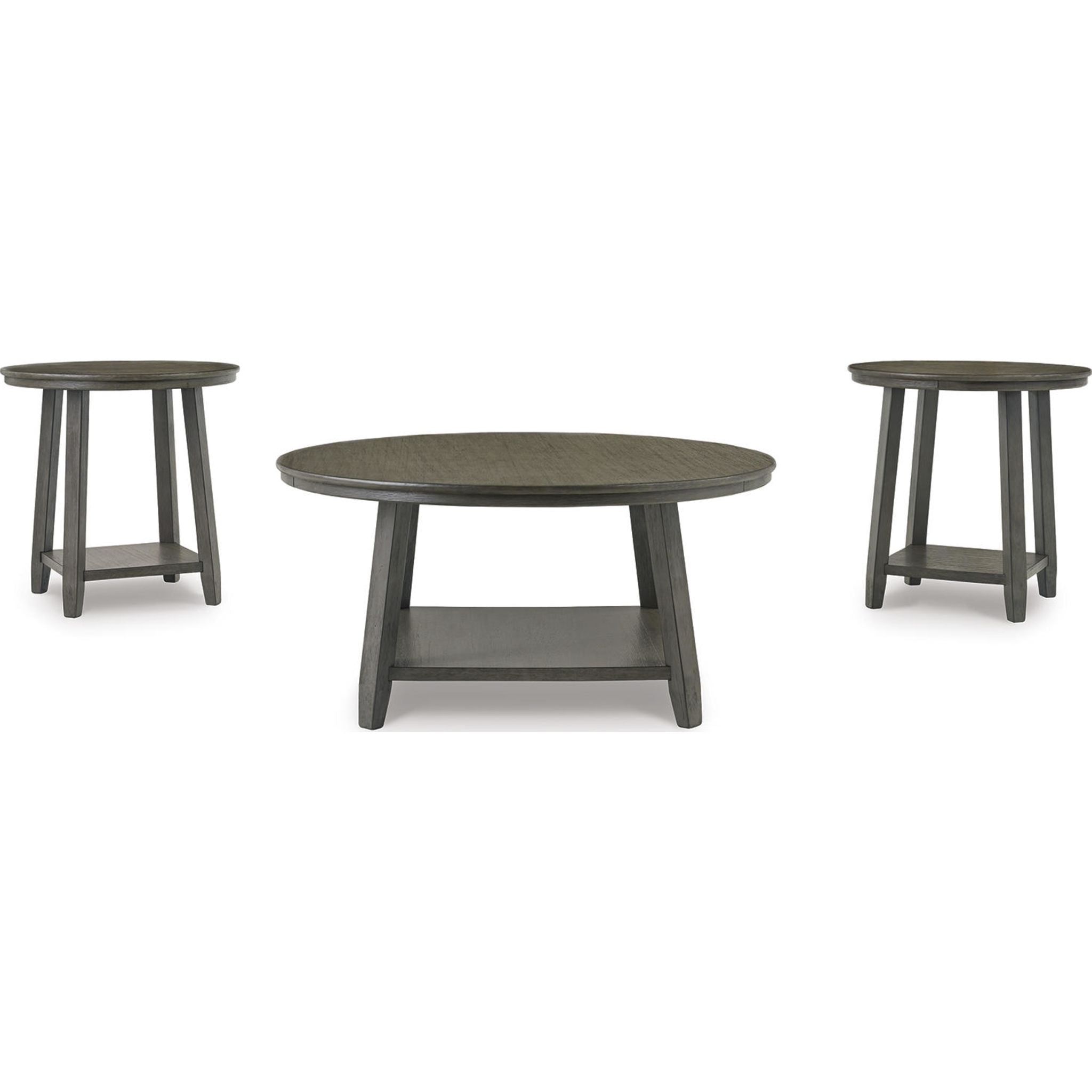 Lot de 3 tables Caitbrook - Gris