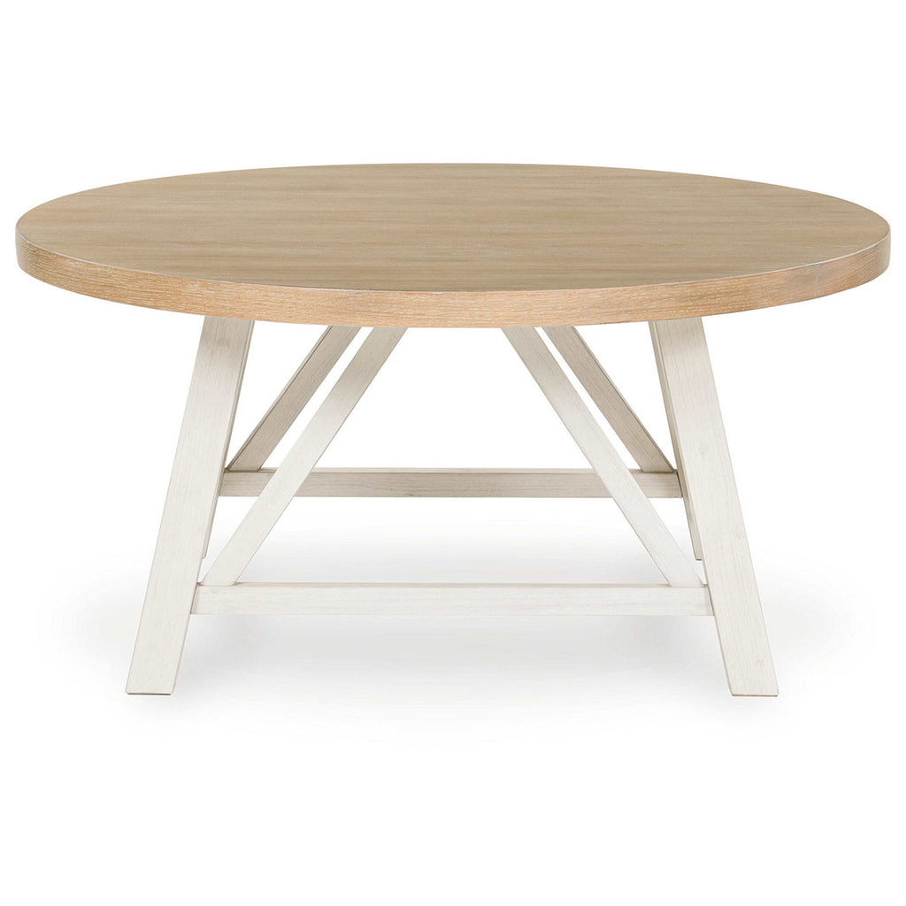 Lot de 3 tables Fawndell - Blanc antique/Brun