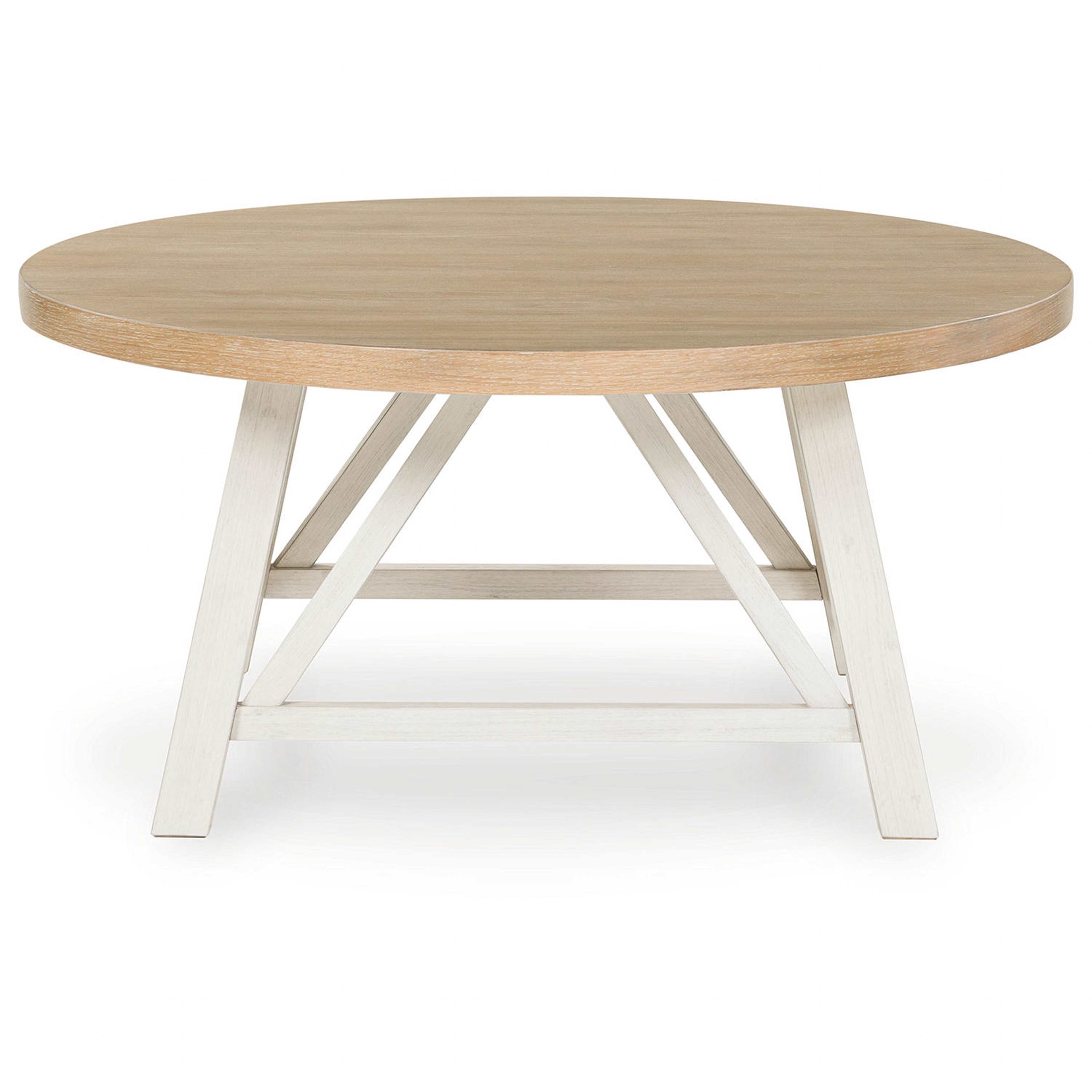 Lot de 3 tables Fawndell - Blanc antique/Brun