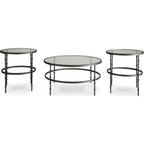 Lot de 3 tables Kellyco - Gris anthracite