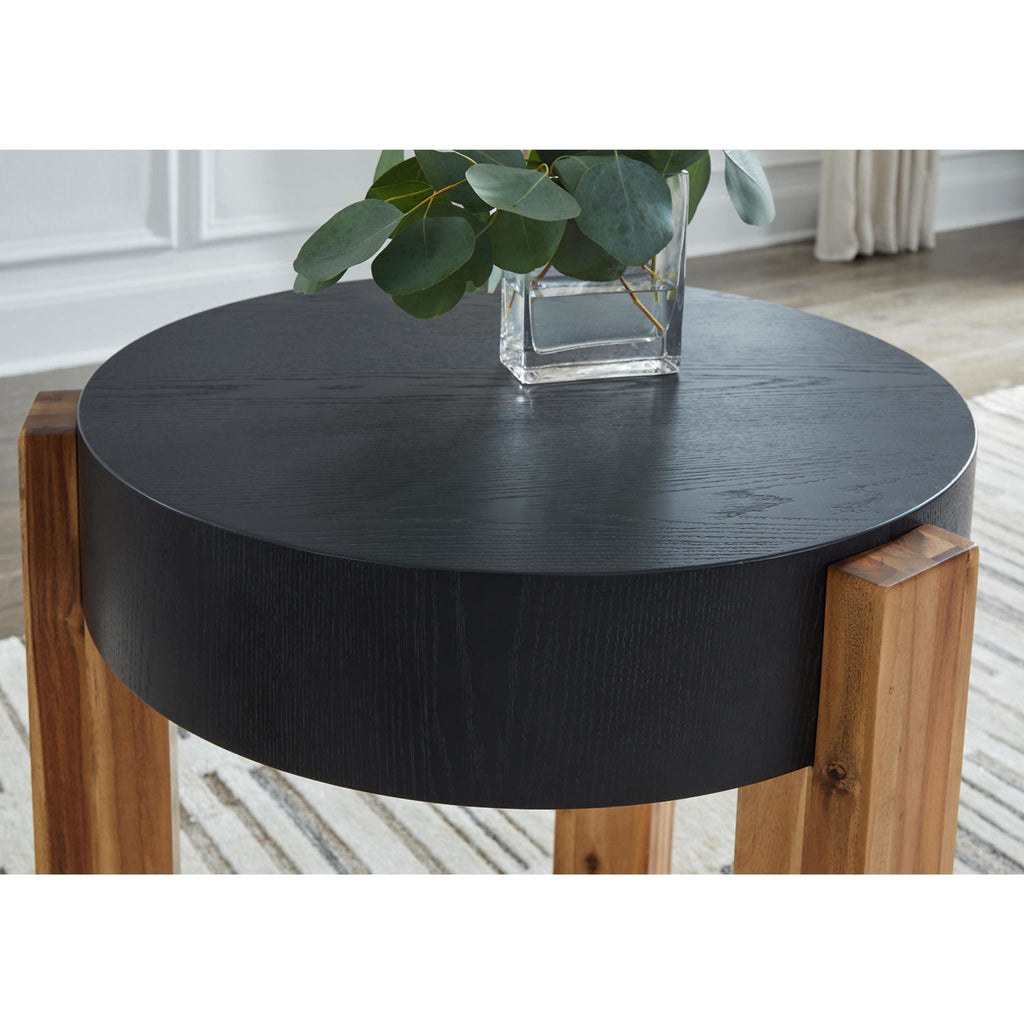 Lot de 2 tables Breenmore - Noir/Naturel