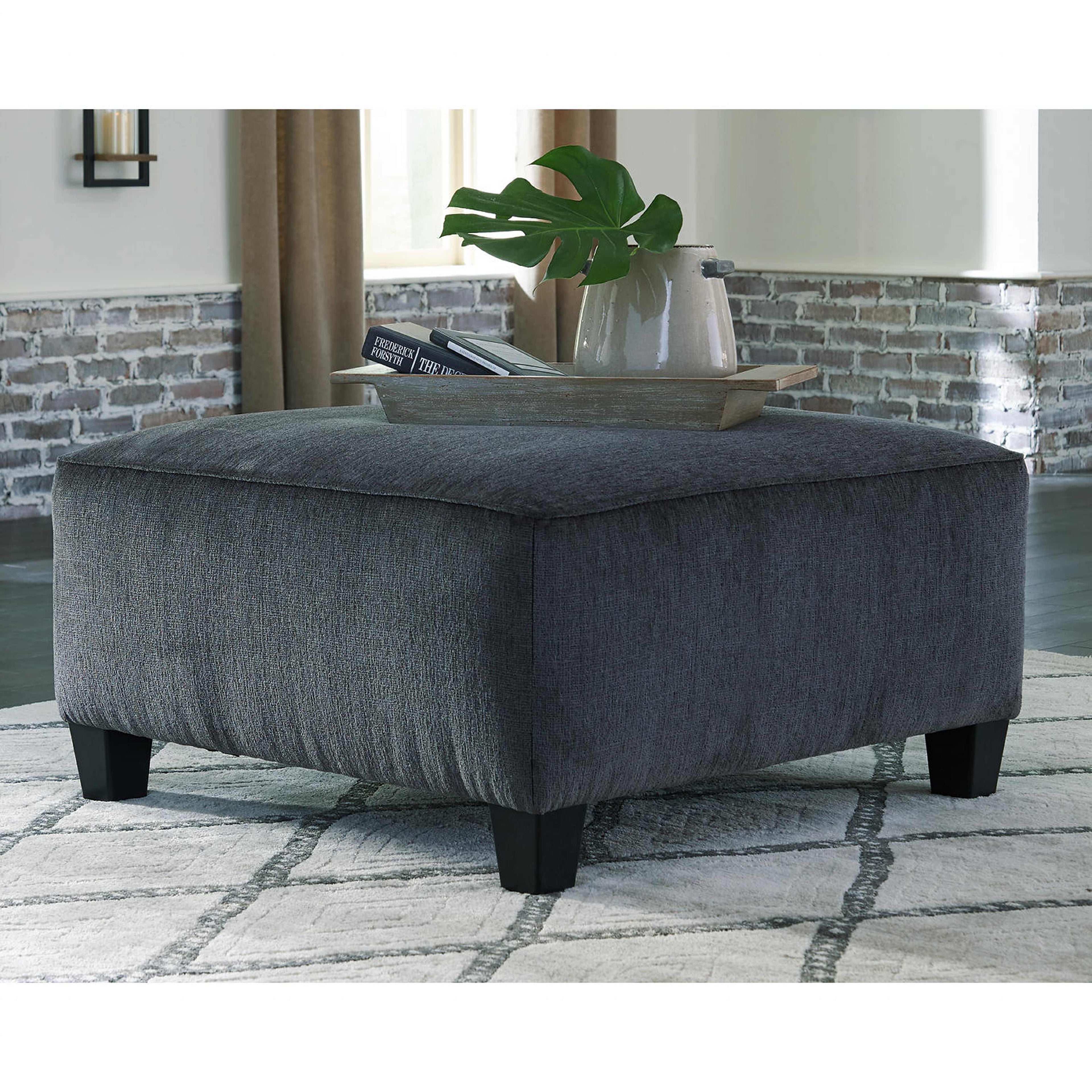 Pouf d'appoint surdimensionné Abinger - Gris fumé