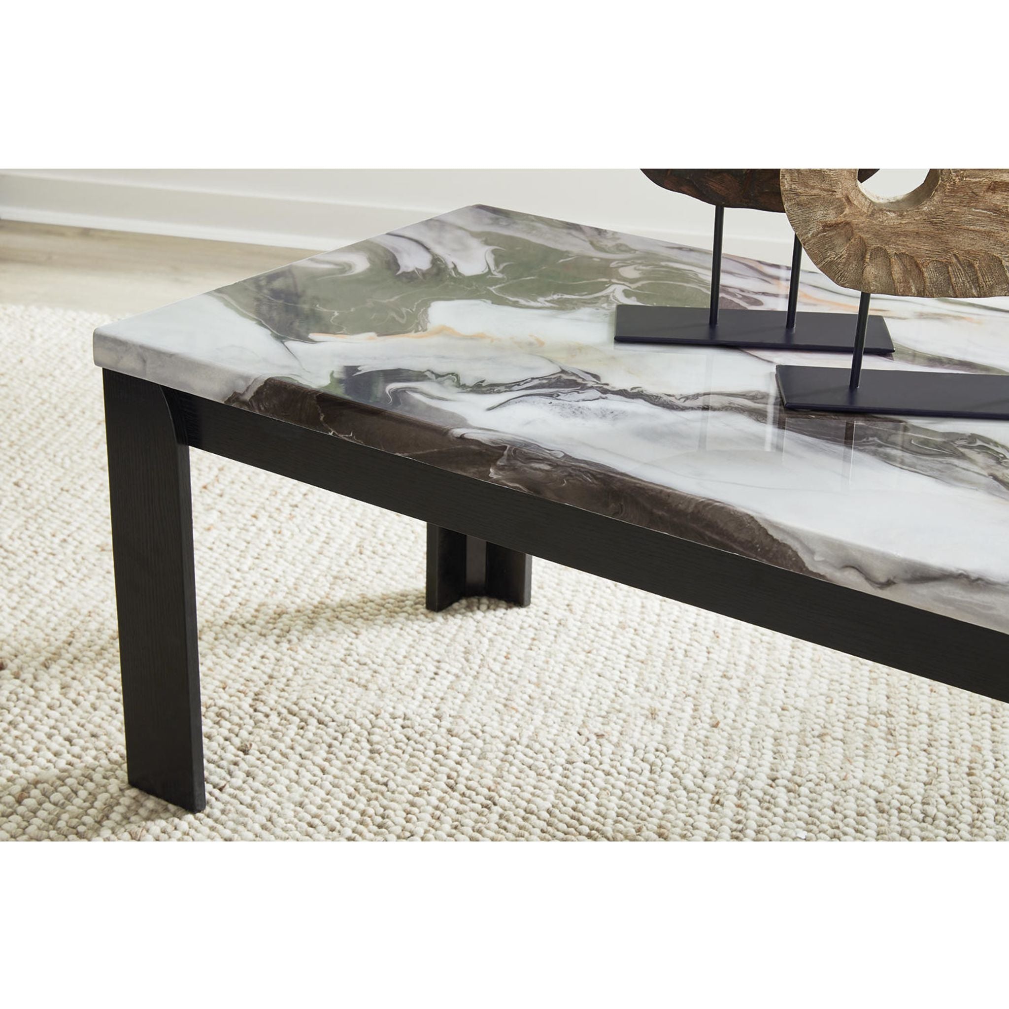 Lot de 3 tables Jazmore - Marron foncé