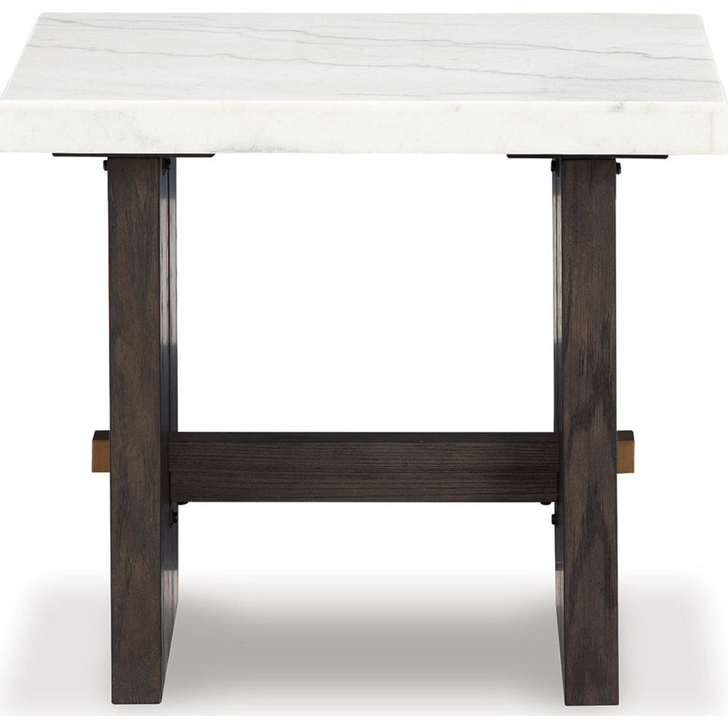 Table d'appoint Burkhaus - Blanc/Brun foncé