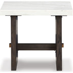 Table d'appoint Burkhaus - Blanc/Brun foncé