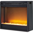 Accessoires de divertissement - Insert de cheminée avec verre concassé - Noir