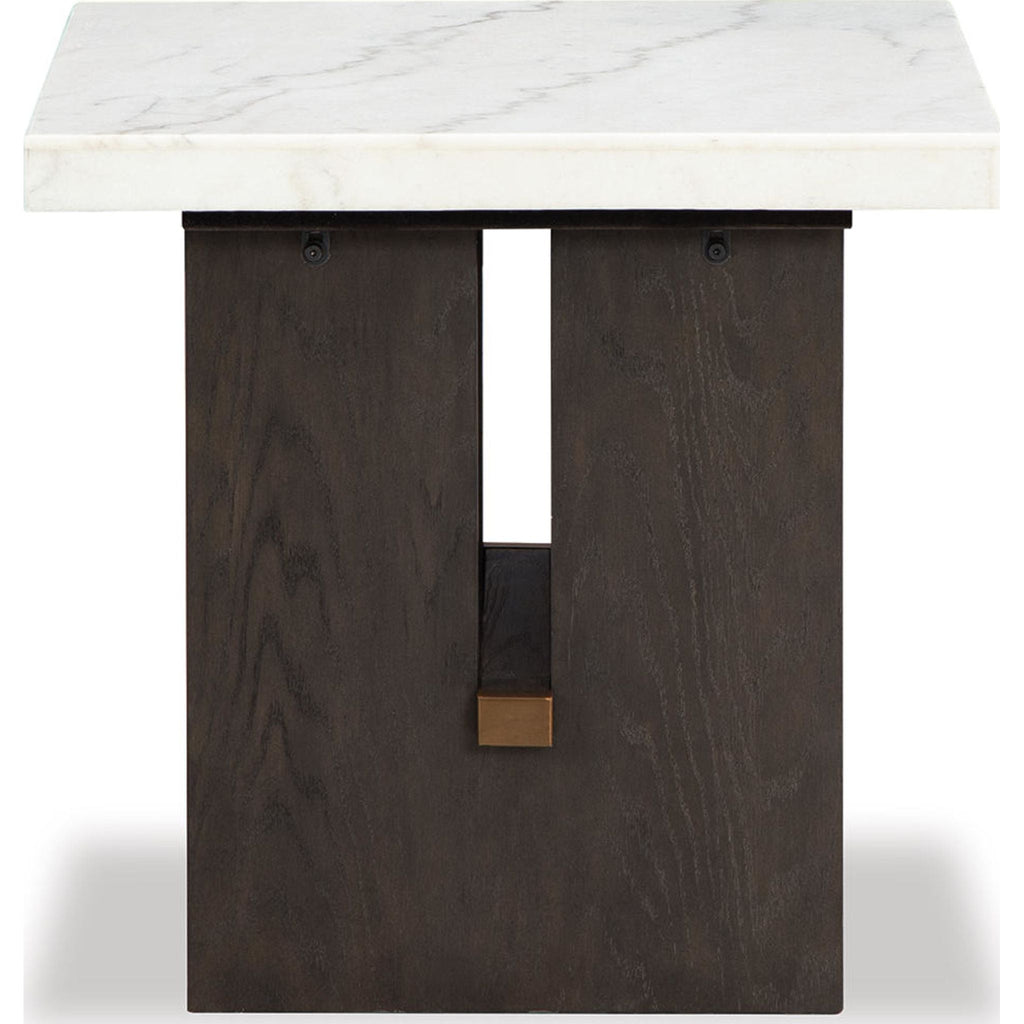 Table d'appoint Burkhaus - Blanc/Brun foncé