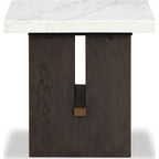 Table d'appoint Burkhaus - Blanc/Brun foncé