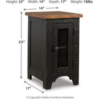 Table d'appoint Kendell Chair - Noir/Marron