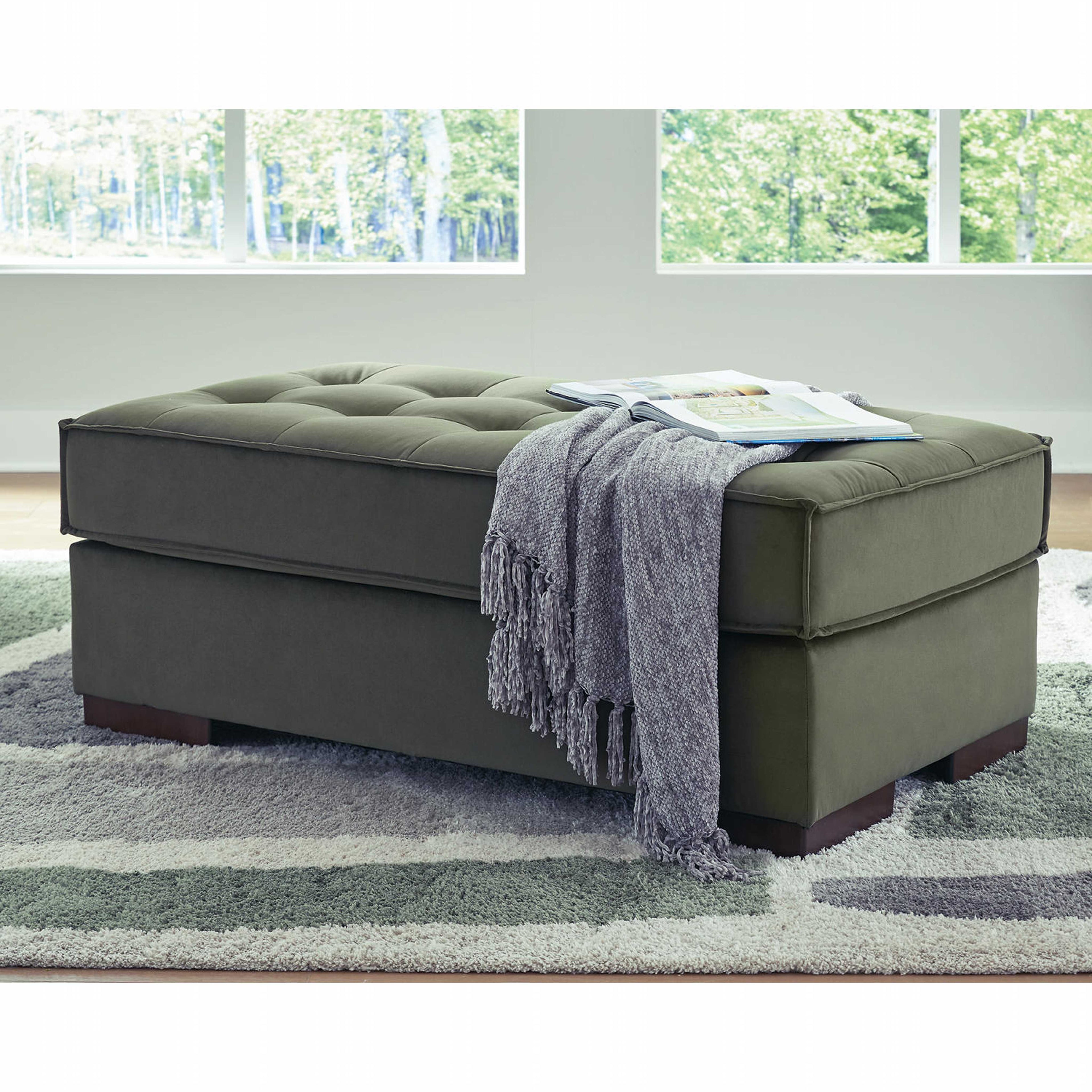 Pouf d'appoint surdimensionné Caspian-Town - Olive
