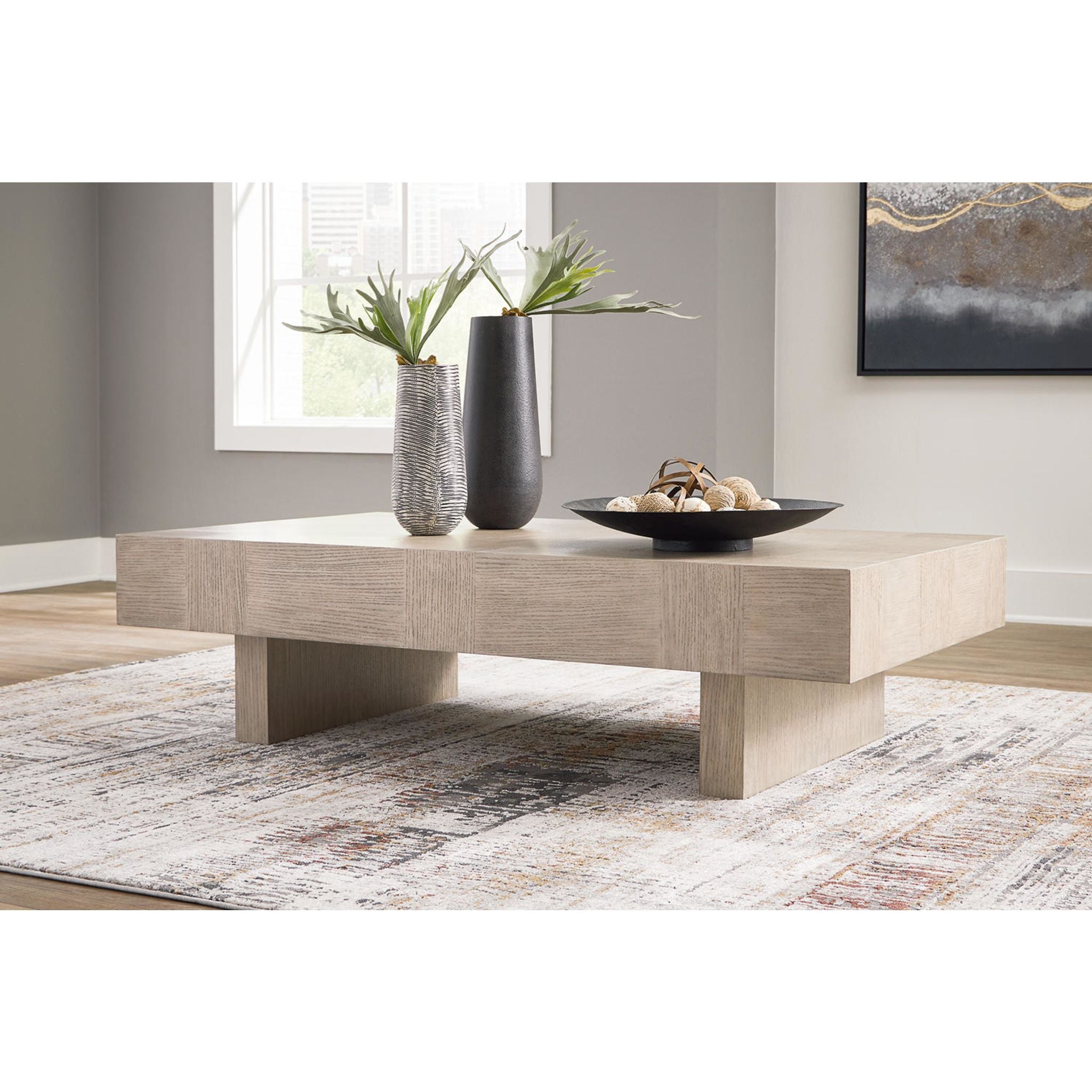 Table basse Jorlaina - Brun gris clair
