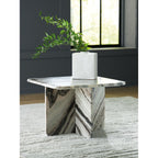 Table d'appoint Baretton - Noir/Blanc/Taupe