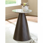 Table d'appoint Waltnor - Gris/Blanc/Brun
