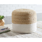 Pouf Sweed Valley - Naturel/Blanc