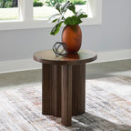 Table d'appoint Korestone - Brun foncé